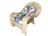 Restored Woven Wicker "Peacock" Throne Lounge Chair W/ Matching Ottoman Restored Woven Wicker "Peacock" Throne Lounge Chair W/ Matching Ottoman