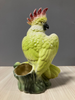 Vintage Ceramic California Pottery Tropical Cockatoo Planter