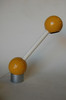 Yellow Double Ball Barbell Desk Table Lamp by George Kovacs