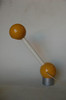 Yellow Double Ball Barbell Desk Table Lamp by George Kovacs