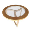Round Scandinavian Spindle Coffee Table in Oak With Glass Top