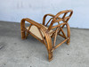 1940s Restored Rattan Dark Stained Three-Strand "Staple" Arm Lounge Chair