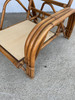 1940s Restored Rattan Dark Stained Three-Strand "Staple" Arm Lounge Chair