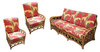 1950s Restored Mid Century Lattice Rattan Sofa & Lounge Chair Livingroom Set- 3 Pieces 1950s Restored Mid Century Lattice Rattan Sofa & Lounge Chair Livingroom Set- 3 Pieces