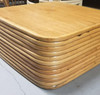 1950s Restored Rattan Solid Stacked Coffee Table
