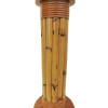 1950s Restored Wrapped Rattan Pole Lamp With Mahogany Base