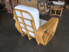 Restored 1930s Six Strand Square Pretzel Stacked Rattan Lounge Chair, Pair Restored 1930s Six Strand Square Pretzel Stacked Rattan Lounge Chair, Pair