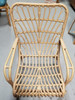Restored Faux Rattan Outdoor Lounge Chair Pair in the style of Franco Albini Restored Faux Rattan Outdoor Lounge Chair Pair in the style of Franco Albini