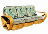 Restored Paul Frankl Style 6 Strand Rattan Sofa & Lounge Chair Set Restored Paul Frankl Style 6 Strand Rattan Sofa & Lounge Chair Set