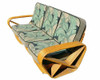 Restored Paul Frankl Style 6 Strand Rattan Sofa & Lounge Chair Set Restored Paul Frankl Style 6 Strand Rattan Sofa & Lounge Chair Set