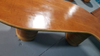 Restored Rattan & Mahogany Asymmetric "J" Coffee Table Restored Rattan & Mahogany Asymmetric "J" Coffee Table
