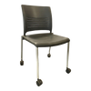 Vintage Dark Grey Plastic Rolling Desk Chairs by Giancarlo Piretti for Strive Vintage Dark Grey Plastic Rolling Desk Chairs by Giancarlo Piretti for Strive
