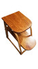 1950s Restored 2-Tier Rattan & Mahogany Side Lamp Table, Pair 1950s Restored 2-Tier Rattan & Mahogany Side Lamp Table, Pair