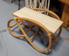 1950s Restored 3/4 Pretzel "Grasshopper" Rattan Two-Tier Side Table with Formica Tops, Pair