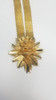 Rare Mid Century Nettie Rosenstein Gold Sunburst Buddah Necklace