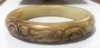 19th Century Antique Chinese Hetian Jade Hand Carved Dragon Bangle Bracelet 19th Century Antique Chinese Hetian Jade Hand Carved Dragon Bangle Bracelet
