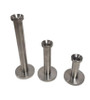 Danish Mid-Century Stainless Steel Candlestick Holders Set of 3