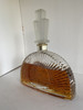 Art Deco Stepped Art Glass Perfume Bottle w/ Deer Motif