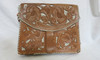 Vintage Mexican Hand Tooled Leather Handbag Floral Design
