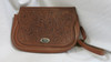 Vintage Mexican Hand Tooled Leather Purse Floral Design