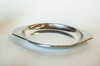 Oval Mid Century Stainless Steel Serving Tray