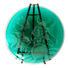 Correia Art Glass Large Hand-Etched Decorative Plate, Signed