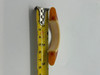 Mid Century Burnt Orange & Ivory Bakelite Bridge Drawer Pull