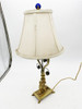 1940s Hollywood Regency Brass Scrolling Griffin Table Lamp With Lamp Shade