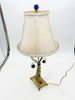 1940s Hollywood Regency Brass Scrolling Griffin Table Lamp With Lamp Shade