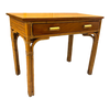 1950s Restored Pre Wwii Rattan and Mahogany Writing Desk 1950s Restored Pre Wwii Rattan and Mahogany Writing Desk