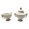 1910's Italian Ivory and Gold Sugar Holders/ Bowls With Lid- Set of 2