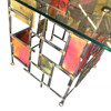 Silas Seandel Style Mixed Metal Nail Brutalist Side Table