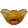 Mid-Century Amber Honey Glass Ashtray Attributed to Murano Archimede Saguso Mid-Century Amber Honey Glass Ashtray Attributed to Murano Archimede Saguso