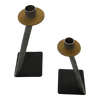 1990s Post Modern Iron, Bronze Candlestick Small Holders by Bruce R. MacDonald, Pair 1990s Post Modern Iron, Bronze Candlestick Small Holders by Bruce R. MacDonald, Pair