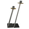 1990s Post Modern Iron, Bronze Candlestick Large Holders by Bruce R. MacDonald, Pair 1990s Post Modern Iron, Bronze Candlestick Large Holders by Bruce R. MacDonald, Pair