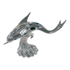 1960s Large Hand-Blown Murano Crystal Leaded Glass Dolphin Sculpture by Archimede Seguso 1960s Large Hand-Blown Murano Crystal Leaded Glass Dolphin Sculpture by Archimede Seguso