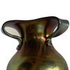 Early 20th Iridescent Handblown Heart & Vine Vase Set by Imperial