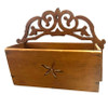 Vintage Hand Carved Edwardian Wooden Wall Mailer Mailbox With Star Vintage Hand Carved Edwardian Wooden Wall Mailer Mailbox With Star