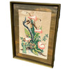 Framed Mid-Century Asian Floral Inspired Watercolor Print by Bunell