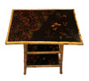 1900s Restored Aesthetic Movement Tiger Tortoise Bamboo 3-Tier Pedestal Side Table