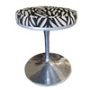 1960s "Tulip" Style Chrome Stool Attributed to Eero Saarinen With Nairobi Upholstery Seat 1960s "Tulip" Style Chrome Stool Attributed to Eero Saarinen With Nairobi Upholstery Seat
