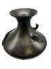 Late 19th Century Meiji Era Hand Casted Japanese Bronze Vase of Snake & Hunting Frog