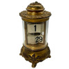 Early 1900s Late Victorian Gilt-Metal Plato Flip Numeral Carriag Mantel Clock, Germany