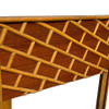 1950s Restored Mid-Century Geometric Brick Pattern Rattan & Mahogany Twin Size Headboard 1950s Restored Mid-Century Geometric Brick Pattern Rattan & Mahogany Twin Size Headboard