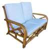 Restored Child Size "1949er" Two-Strand Rattan Sofa & Lounge Chair Set