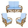 Restored Child Size "1949er" Two-Strand Rattan Sofa & Lounge Chair Set