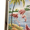 Mid Century Flamingo Lithograph Print by Turner in Mirror Frame Mid Century Flamingo Lithograph Print by Turner in Mirror Frame