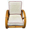 1940s Restored Double Strand Full Pretzel Rattan Lounge Chair 1940s Restored Double Strand Full Pretzel Rattan Lounge Chair