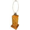 1950s Restored Modernist Lattice Wrapped Rattan Table Lamp With Lamp Shade 1950s Restored Modernist Lattice Wrapped Rattan Table Lamp With Lamp Shade