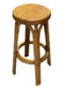 Restored Vintage Woven Cane and Rattan Barstool